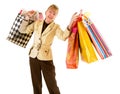 Senior Woman on a Shopping Spree Royalty Free Stock Photo