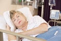 Senior Woman Sleeping In Hospital Bed Royalty Free Stock Photo