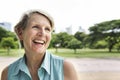 Senior Woman Smiling Lifestyle Happiness Concept Royalty Free Stock Photo