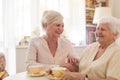 Senior woman spending quality time with her daughter Royalty Free Stock Photo