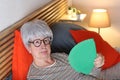 Senior woman suffering during heatwave Royalty Free Stock Photo