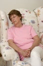 Senior Woman Taking a Nap Royalty Free Stock Photo