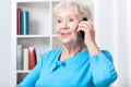 Senior woman talking on mobile phone Royalty Free Stock Photo