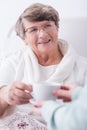 Senior woman and tea Royalty Free Stock Photo