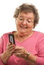 Senior Woman Texting on Cell Phone Royalty Free Stock Photo