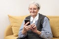 Senior woman using mobile phone Royalty Free Stock Photo