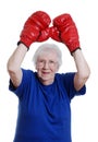 Senior woman winner boxing