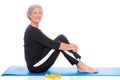 Senior woman at workout Royalty Free Stock Photo
