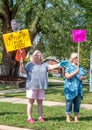 Senior women exercise their right to free speech