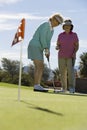 Senior Women Playing Golf Royalty Free Stock Photo