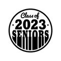 Seniors Class of 2023. Vector design template. Vector and illustration.