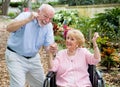 Seniors Conquering Adversity Royalty Free Stock Photo