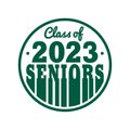 Seniors Class of 2023. Vector design template. Vector and illustration.