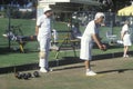 Seniors lawn bowling,