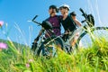 Seniors With Mountain Bikes