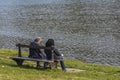 Seniors on a park bench