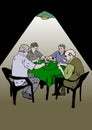 Seniors play cards Royalty Free Stock Photo