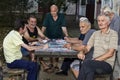 Seniors play cards Royalty Free Stock Photo