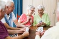 Seniors playing cards Royalty Free Stock Photo
