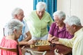 Seniors playing games Royalty Free Stock Photo