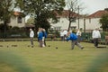 Seniors Playing Lawn Bowling