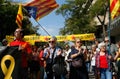 Seniors protest during a demonstration in Barcelona wide