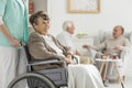 Seniors at recreation room Royalty Free Stock Photo
