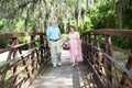 Seniors Strolling in Park Royalty Free Stock Photo