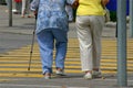 Seniors walking