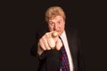 The seniour business man pointing the finger at you Royalty Free Stock Photo
