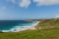 Sennen Cove Cornwall beach and coastline near Land`s End Royalty Free Stock Photo