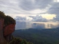 Senoa Island seen from the top of Mount Ranai Royalty Free Stock Photo