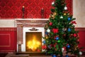 Sensasional vintage Christmas interior Royalty Free Stock Photo