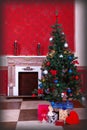 Sensasional vintage Christmas interior Royalty Free Stock Photo