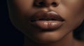 The smooth texture of her lips was like a dream created with Generative AI