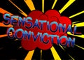 Sensational Conviction Comic book style cartoon words
