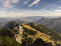 Sensational view from Wendelstein into the Alps Royalty Free Stock Photo