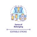 Sense of belonging concept icon