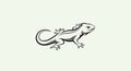 Sense of simplicity and elegance. The lizard s head is slightly Royalty Free Stock Photo