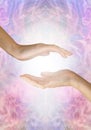 Sensing healing energy coming from palm chakra