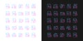 Sensitive information types gradient icons set for dark and light mode Royalty Free Stock Photo