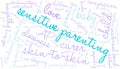 Sensitive Parenting Word Cloud Royalty Free Stock Photo