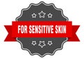 for sensitive skin label. for sensitive skin isolated seal. sticker. sign