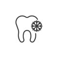 Sensitive teeth line icon Royalty Free Stock Photo