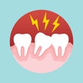 sensitive teeth. Vector illustration decorative design Royalty Free Stock Photo