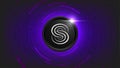 SENSO crypto currency themed banner. SENSO icon on modern black color background