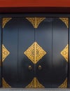 Senso-Ji temple door gold pattern, Japanese ancient , asakusa, tokyo, Japan Royalty Free Stock Photo