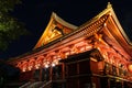 Senso-ji Temple at night, Asakusa, Tokyo, Japan Royalty Free Stock Photo