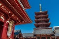 Sensoji Temple and five stories pagoda in Asakusa, Tokyo, Japan Royalty Free Stock Photo