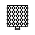sensor array social robotics line icon vector illustration
